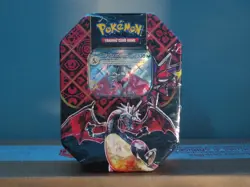 Pokemon TCG: Scarlet & Violet-Paldean Fates Tin (Shiny Charizard ex) Sealed - Image 1