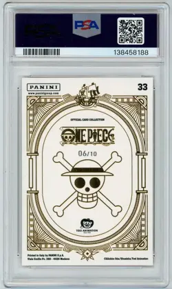 2024 One Piece Panini Treasure Box Nami Serialized /10 Scratched Holo PSA 10 - Image 2