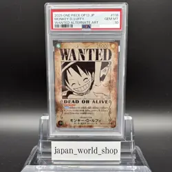 PSA 10 Luffy OP13-118 SEC Wanted SP Alt Art Carrying on His Will One Piece Card - Image 1