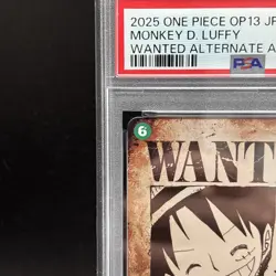 PSA 10 Luffy OP13-118 SEC Wanted SP Alt Art Carrying on His Will One Piece Card - Image 2