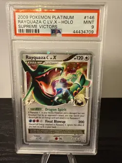 Rayquaza C Lv.X 146/147 Supreme Victors Holo Pokemon- PSA 9 MINT - Image 1