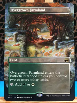 MTG - Overgrown Farmland. Innistrad: Midnight Hunt. Rare - Borderless Land. - Image 1