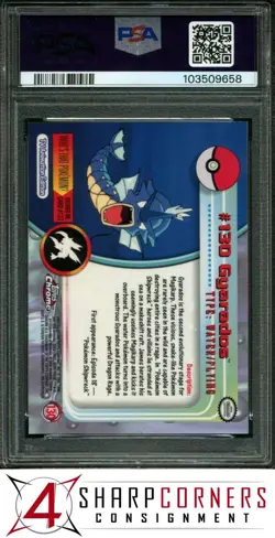2000 TOPPS CHROME POKEMON T.V. #130 GYARADOS PSA 9 - Image 2