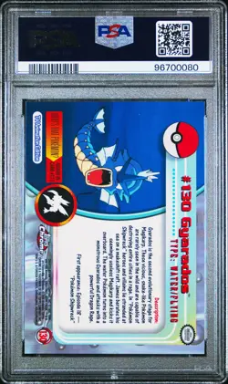 2000 TOPPS CHROME POKEMON T.V. #130 GYARADOS PSA 9 - Image 2
