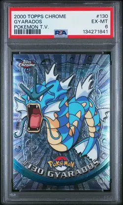 2000 TOPPS CHROME POKEMON T.V. #130 GYARADOS PSA 6 - Image 1