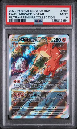 Pokemon TCG Charizard VSTAR SWSH262 Promo Holo Card PSA 9 - Image 1