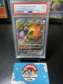 Pokemon TCG Charizard VSTAR SWSH262 Holo Black Star Promo Card PSA 9 - Image 1