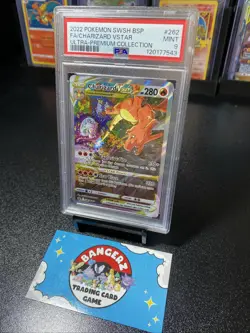 Pokemon TCG Charizard VSTAR SWSH262 Holo Black Star Promo Card PSA 9 - Image 2