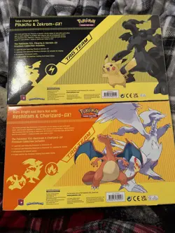 Reshiram & Charizard GX + Pikachu & Zekrom GX Premium Collection Sealed Pokemon 820650809910 - Image 2