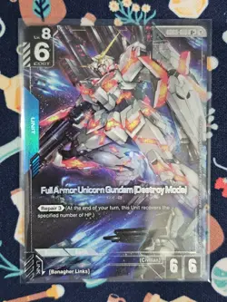 Full Armor Unicorn Gundam Destroy Mode GD03-010 U+ Alt Art Steel Requiem CARD NM - Image 1