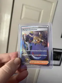 Pokemon TCG Morty's Conviction Temporal Forces Holo Ultra Rare Card 211/162 - Image 1