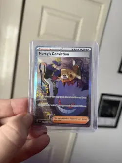 Pokemon TCG Morty's Conviction Temporal Forces Holo Ultra Rare Card 211/162 - Image 3