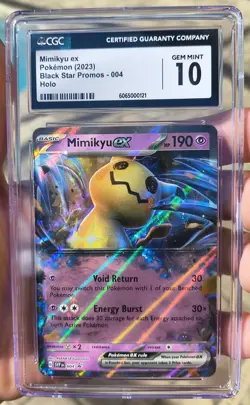 2023 Pokemon Mimikyu Ex Black Star Promos 004 Holo CGC Gem Mint 10 Graded Card - Image 1