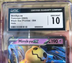 2023 Pokemon Mimikyu Ex Black Star Promos 004 Holo CGC Gem Mint 10 Graded Card - Image 2