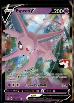 Espeon V Ultra Rare Prize Pack Series Cards 064/203 NM - Image 1