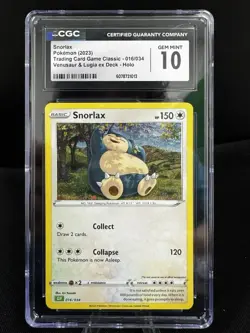 Snorlax 016/034 Trading Card Game Classic Holo CGC Gem Mint 10 - Image 1