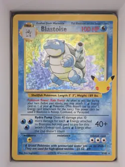 Pokemon TCG Blastoise 2/102 Celebrations Classic Collection Holo Near Mint - Image 1