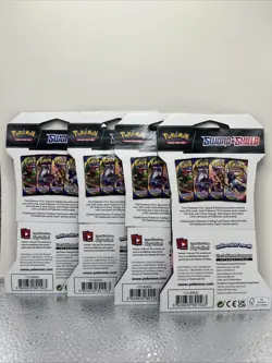 Pokemon Sword and Shield Base Set - 4 Sleeved Booster Packs NEW! FULL ART SET - Image 2