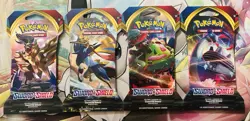 ✨Pokemon TCG: Sword And Shield Base Set (4 Sleeved Booster Pack Art Set)✨ - Image 1