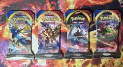 Pokemon Sword and Shield Base Set - 4 Sleeved Booster Packs NEW! FULL ART SET - Image 1