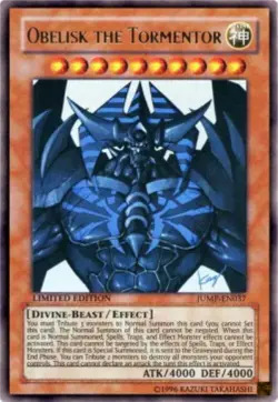 Yugioh-Obelisk the Tormentor-Ultra Rare-Limited Edition-JUMP EN037 (NM) - Image 1
