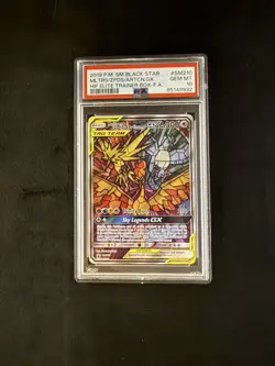 Hidden Fates ETB Promo Pokemon Card Moltres & Zapdos & Articuno SM210 PSA 10 - Image 1