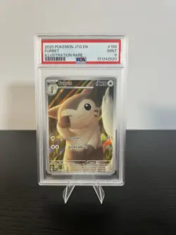 2025 POKEMON JTG EN-JOURNEY TOGETHER ILLUSTRATION RARE #168 FURRET PSA 9 - Image 1