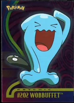 ENGLISH 2001 Topps Pokemon Topps Johto Series 3 Holo Foil #202 Wobbuffet - Image 1