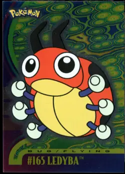 ENGLISH 2001 Topps Pokemon Topps Johto Series 3 Holo Foil #165 Ledyba - Image 1