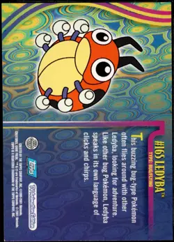 ENGLISH 2001 Topps Pokemon Topps Johto Series 3 Holo Foil #165 Ledyba - Image 2