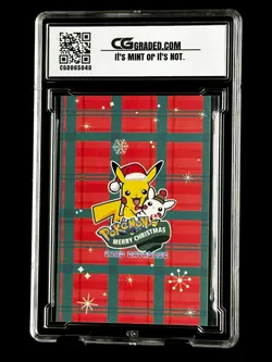 2024 Pokemon CG 10 Pristine MARIO PIKACHU Christmas TCG PONCHO CGC PSA 2 BGS - Image 2