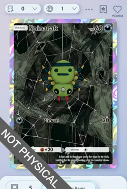Pokemon TCG POCKET - Spinarak 1⭐, Wisdom of Sea and Sky, English - Image 1