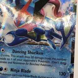 Pokemon TCG 2016 Ash-Greninja EX XY133 Promo Card MP/HP Litl Scratches/Whitening - Image 4