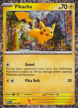 Pikachu 006/015 Promo McDonald's Promos 2023 Pokemon Card LP - Image 1