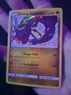 Shining Rayquaza 56/73 Shining Legends NM Holo Rare Pokemon TCG Card - Image 4