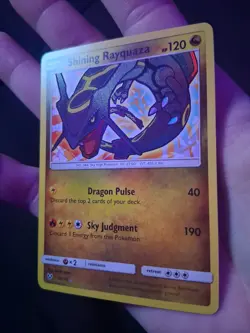Shining Rayquaza 56/73 Shining Legends NM Holo Rare Pokemon TCG Card - Image 5