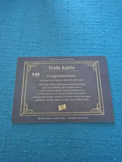 2025 Pieces of the Past Authentic Relic Card FRIDA KAHLO #148 Mexican Painter - Image 2
