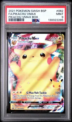Pokemon Pikachu VMAX SWSH062 SWSH: Sword & Shield Promo Cards Holo PSA 9 - Image 1