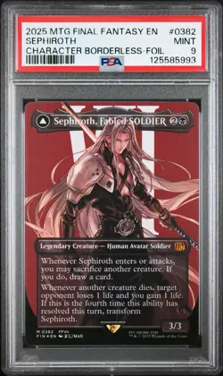 2025 #0382 SEPHIROTH, FABLED SOLDIER/SEPHIROTH, ONE-WINGED ANGEL PSA 9 - Image 1