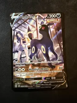 Pokemon Tcg Umbreon v TG22/TG30 Brilliant Stars Trainer Gallery Full Art NM - Image 1