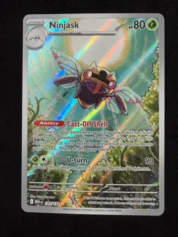 Pokemon TCG Ninjask 137/132 Mega Evolutions MEG Illustration Rare Full Art - Image 1