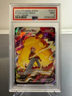 Pokemon TCG PSA 9 MINT Pikachu Vmax TG17/TG30 Lost Origin English - Image 1