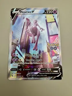 Mewtwo V 072/078 Full Art Ultra Rare Holo Pokemon 2022 GO NM - Image 2