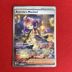 Pokemon “Acerola’s Mischief” Mega Evolutions SIR 183/132 NM/Unplayed *Free Ship* - Image 1