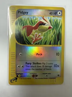 Pokemon Pidgey 40 HP Basic Expedition Base Set 123/165 Reverse Holo Common 2002 - Image 2