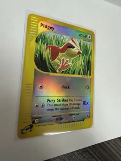 Pokemon Pidgey 40 HP Basic Expedition Base Set 123/165 Reverse Holo Common 2002 - Image 3
