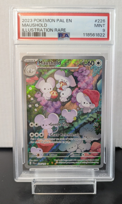 Pokemon TCG SV02: Paldea Evolved (PAL) Maushold 226/193 Illustration Rare PSA 9 - Image 1
