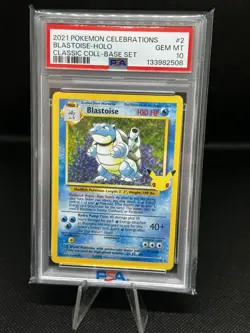 2021 POKEMON CELEBRATIONS CLASSIC COLLECTION 2 BLASTOISE-HOLO PSA 10 GEM MINT - Image 1