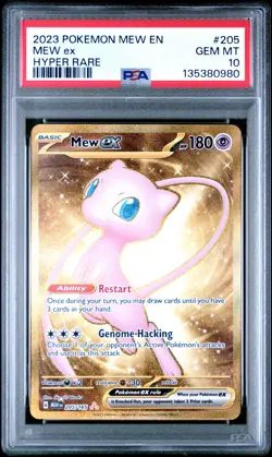2023 POKEMON MEW EN-151 HYPER RARE #205 MEW EX PSA 10 - Image 1