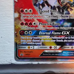 Pokemon Ho-Oh GX SM57 Black Star Promo Full Art Holo - Image 4